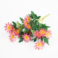 7 Tangkai Bunga Daisy Plastik Buatan Kecil, Buket Mini Reguler untuk Dekorasi Pernikahan, Rumah, Alat Peraga Fotografi, Bunga Palsu, Warna Dapat Disesuaikan