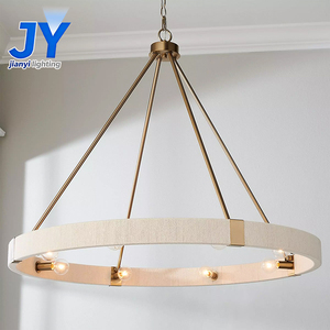 Classic Minimalist Brass Decoration Warm <strong>White</strong> <strong>Hanging</strong> Metal Rope Lights for Dining Living Bedroom Custom Modern Led Chandelier - Product Image 2