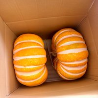 Articles décoratifs de ferme pour la fête des récoltes pour la véranda - Citrouille artificielle ronde plate en mousse orange