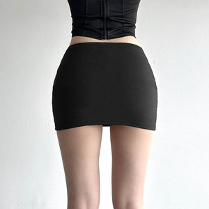 กระโปรงบอดี้คอนเอวต่ำสีพื้นเรียบง่ายสไตล์ Y2K สำหรับผู้หญิง ขายส่ง - Product Image 5