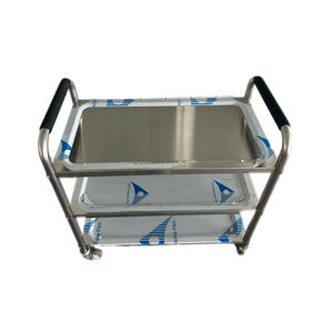Victory Commercial Kitchen Equipment Carro de acero inoxidable de tres capas Carro de mano Coche comedor para hoteles y restaurantes - Product Image 2