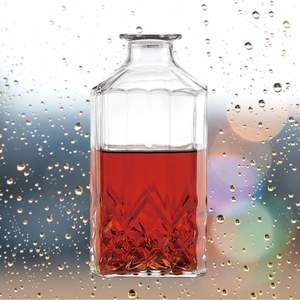 Tapas de Corcho Cuadradas de Alta Gama con Relieve, Botella de Vidrio Transparente para Vodka, Ginebra, Tequila y Licores, para Destilerías - Product Image 1