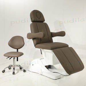 <span class=keywords><strong>Table</strong></span> de massage électrique moderne à hauteur réglable avec télécommande, revêtement en cuir synthétique, cadre en acier inoxydable, 2 moteurs, 2 chambres, salle de sport - Product Image 6