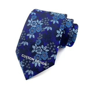 Großhandel Hochwertige Custom Design Dunkelblau Gold Männer Tasche Quadrat Seide Gefühl Krawatten Für Männer