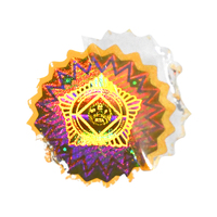 Autocollants personnalisés imperméables à motif holographique laser Coupe d'Europe, étiquettes en papier holographique à estamper