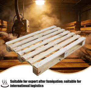 Fabricante de Paletas de Madera Maciza OEM, Entrada Bidireccional, Antideslizantes, <span class=keywords><strong>para</strong></span> Uso Alimentario, Farmacéutico, Certificación GMP, Manipulación en Entornos Higiénicos - Product Image 2