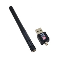 2023 최고의 가격 미니 USB 무선 어댑터 300Mbps 와이파이 수신기 무선 802.IIN 안테나 USB 2.0 네트워크 카드 와이파이 수신기