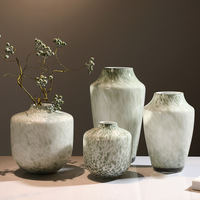 Vase en verre hydroponique RYLAVA en gros, vert et rose à pois, pour la décoration de la maison, grand vase de table