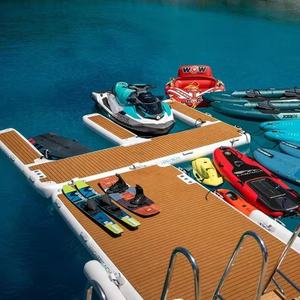 Pontile Gonfiabile a Doppia Rampa a Forma di E per Moto d'Acqua, Personalizzabile per Spiagge Costiere, Marinas e Sport Acquatici - Product Image 1