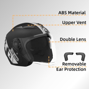 Nuovo Casco Aperto Premium in ABS per Moto e Scooter Elettrici, Doppia Lente, per Tutte le Stagioni - Product Image 2