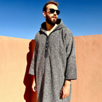 Djellaba Caftan Marocain Traditionnel pour Homme en Polyester Durable