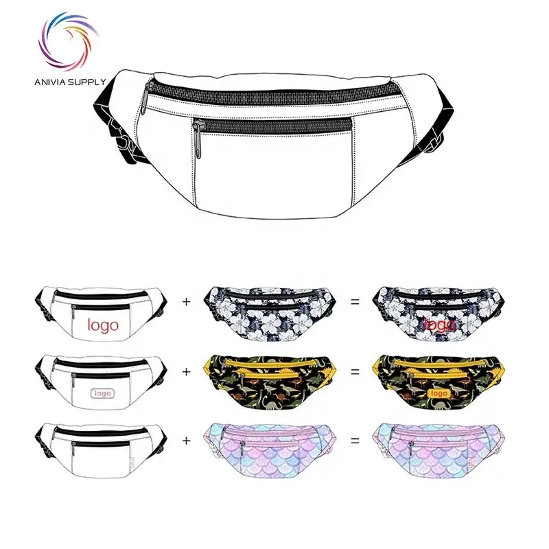 Fanny pack custom designer fanny pack waist bags for men women custom processing pouch custom all-over print waist bag