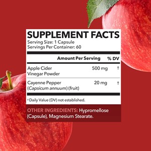OEM Hot Sale Products Apple Cider Vinegar Capsules Contains Apple Cider Vinegar Powder Promotes Steady Energy Slimming Capsules - Product Image 2