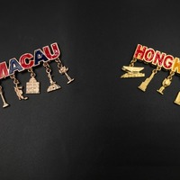 Souvenirs touristiques de Xianggang Macao, aimants de réfrigérateur, métal, artisanat, culture et cadeaux