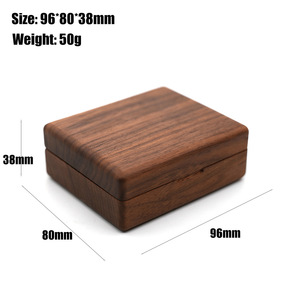 Black Walnut Rectangular European Style Single-Tier Ring Storage Box Necklace Earrings Jewelry Box <strong>Jewellery</strong> Items <strong>ETSY</strong> Handmade - Product Image 2