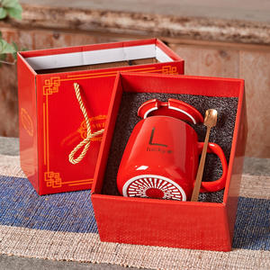 Cadeaux IStapromo, tasse à café en céramique portable de haute qualité, style dessin animé, ensemble de 400 ml, gobelet imprimé à l'écran, cadeau promotionnel - Product Image 3