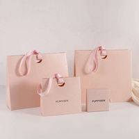 Sacs cadeaux en papier personnalisés avec logo, petits sacs à bijoux avec poignées, sacs en papier en vrac pour mariage, fête d'anniversaire, cadeaux, marchandises de vente au détail