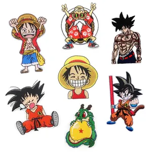 Japanese cartoon anime character iron on custom patches embroidered for hats jackets