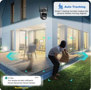 Cámara IP con <span class=keywords><strong>zoom</strong></span> 8x <span class=keywords><strong>de</strong></span> cuatro lentes, Detección automática <span class=keywords><strong>de</strong></span> movimiento humano, fácil <span class=keywords><strong>instalación</strong></span>, cámara Wifi, Audio bidireccional para exteriores, cámara <span class=keywords><strong>de</strong></span> red <span class=keywords><strong>de</strong></span> almacenamiento <span class=keywords><strong>en</strong></span> la nube - Product Image 5