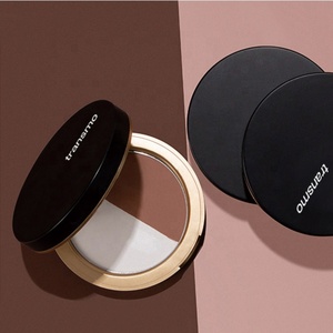 Emballage de luxe pour poudre pressée ronde noire personnalisée, boîte à poudre compacte magnétique avec miroir - Product Image 6