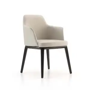 Cadeiras de jantar de madeira maciça de couro com design popular, cadeiras de café nórdicas modernas e italianas, produtos em alta