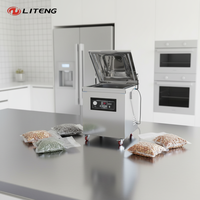 Scelleuse sous vide électrique industrielle automatique à chambre unique DZ-600/2E de 600 mm avec double barre de scellage pour sachets/feuilles/papiers textiles, 1000W