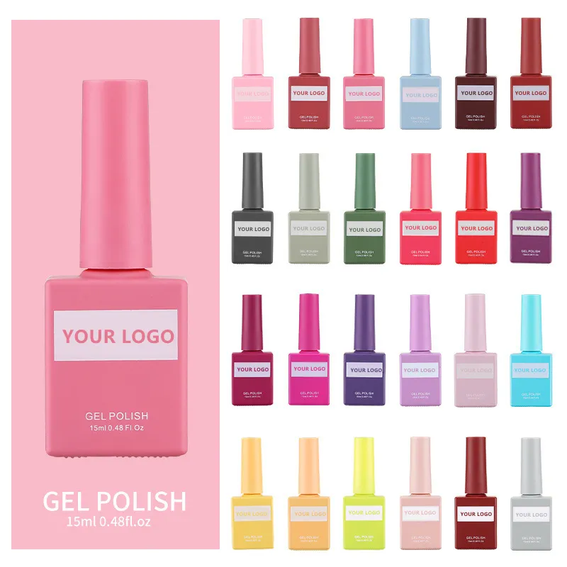 Bán buôn tư nhân logo chuyên nghiệp lâu dài UV LED Nail Gel nhà sản xuất đầy màu sắc UV Nail Gel Polish tạo ra thương hiệu riêng của bạn