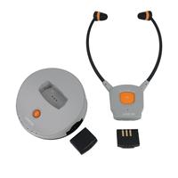 Casque TV numérique sans fil 2,4 GHz supra-auriculaire à ajustement personnalisé pour seniors, Plug & Play, portée 30 m, station d'accueil, charge de deux batteries, 13 mm