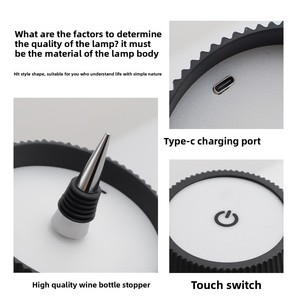 Xách tay pin-powered bar trang trí có thể sạc lại cảm ứng không dây chai Đèn sang trọng LED bảng đèn không dây - Product Image 4