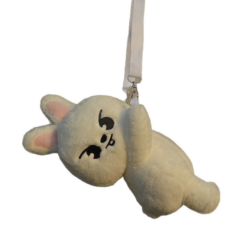 Sac bandoulière en peluche lapin blanc Sk