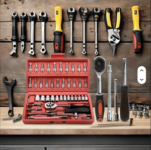 Professional 46-piece Home Car Repair Tool Set Including Grinders <b>Drills</b> Screwdrivers <b>Hand</b> Tools Combination Hard Case 1 GOF SCK - Product Image 3