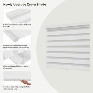 Persianas Zebra Inalámbricas <span class=keywords><strong>de</strong></span> Doble Capa, Persianas Enrollables <span class=keywords><strong>de</strong></span> Tela, Persianas Transparentes Personalizadas, Ideales <span class=keywords><strong>para</strong></span> Puertas Corredizas <span class=keywords><strong>de</strong></span> Vidrio en el Hogar y la Oficina - Product Image 4