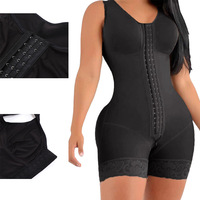 Crazy Fit Body sculptant en nylon à bonnets fermes, effet ventre plat, avec fermeture éclair à l'entrejambe et trois rangées de boutons pour femme