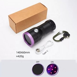 365nm UV ánh sáng màu đen 120 Watts mạnh mẽ UV <span class=keywords><strong>Led</strong></span> đèn pin USB sạc tia cực tím đèn <span class=keywords><strong>Torch</strong></span> cho xe sơn phát hiện - Product Image 4