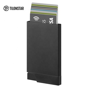 TILONSTAR TVC500 Porte-cartes ultra-fin, automatique, à ouverture automatique, blocage RFID, en aluminium, pour cartes de crédit - Product Image 6