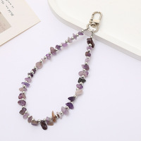 Chaîne de téléphone avec pendentif en perles de pierre naturelle |   Porte-clés multifonction anti-chute pour iPhone/Android |   Breloques de téléphone portable en gros, multi-modèles