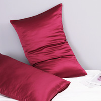 100% draps en soie 4 pièces-ensemble de literie de luxe en soie de mûrier taie d'oreiller reine