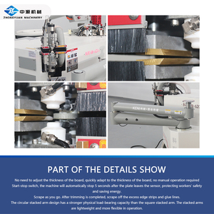 آلة لصق الحواف اليدوية للخطوط المستقيمة والمنحنية KN-620-3، آلة أوتوماتيكية لصق الحواف المنحنية - Product Image 3