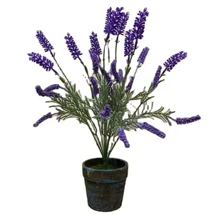 SAISON Großhandel 12 Gabeln Lavendel Rosmarin Pflanze Dekor Künstliche Pflanzen Echt aussehende Kunststoff Lavendel Blumen busch