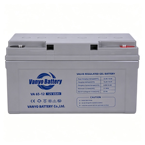 VA 65-12 12V 65Ah Valve Regulated Gel Deep Cycle Battery for <b>Solar</b> Energy Storage <b>Systems</b> Vanyo Battery - Product Image 2