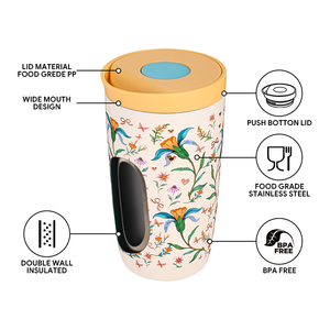 Xu Hướng 2025 350Ml Xách Tay Dễ Thương Thép Không Gỉ Nhiệt Cách Điện Tái Sử Dụng Sữa Coffe Cốc Quà Tặng Với Báo Chí Nắp Giữ Lạnh Nóng - Product Image 4