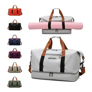 High Quality Nylon Large Capacity Travel Waterproof Sports Bag Custom Logo Printing Wholesale Promotional Backpack Duffel Bag