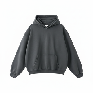 เสื้อมีฮู้ดสำหรับผู้ชาย400 GSM เสื้อฮู้ดขนาดใหญ่พิเศษสีดำเทรนด์แบบพรีเมียมโลโก้ของตัวเอง - Product Image 1