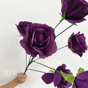 SPR Bouquet floreale artificiale ghirlanda di fiori di seta decorativa di seta rosa fiori appesi - Product Image 2