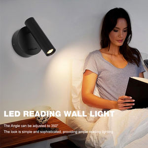 Mur LED Rechargeable Portable pour chambre à coucher chevet minimaliste aspiration magnétique petite tache lampe de lecture câblage gratuit en aluminium - Product Image 4