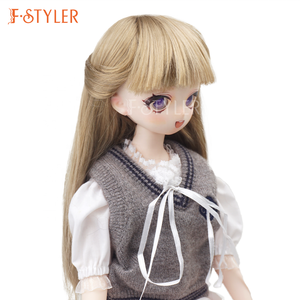 FSTYLER синтетический мохер, полуподъем, <span class=keywords><strong>18</strong></span> дюймов, американская девушка, оптовая продажа, оптовая продажа, аксессуары для кукол, парик для кукол - Product Image 1