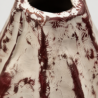 Vase en pulpe recyclée, finition asymétrique, pour décoration intérieure bohème rustique, coffret cadeau durable, ensemble d'objets d'art