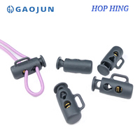 Bouton de serrage élastique en plastique pour cordon, vente en gros, durable, réglable, plaqué, pour corde