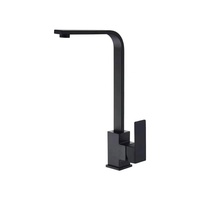 Robinet de cuisine moderne en alliage de zinc durable, mitigeur monocommande avec cartouche céramique, monotrou, eau chaude et froide, finition chromée
