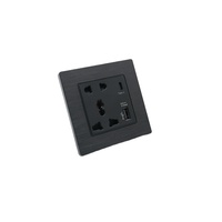 Prise murale universelle BENDI à cinq trous, 1 port USB-A, 1 port USB-C, 16A 250V, matériau en aluminium, utilisation hospitalière, charge rapide intelligente Zigbee